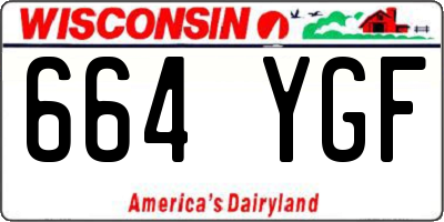 WI license plate 664YGF