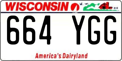 WI license plate 664YGG