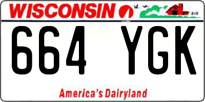 WI license plate 664YGK