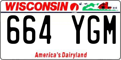 WI license plate 664YGM
