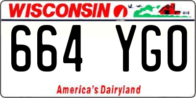 WI license plate 664YGO