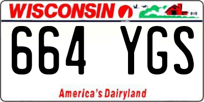 WI license plate 664YGS