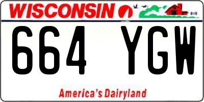 WI license plate 664YGW