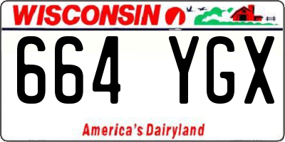 WI license plate 664YGX