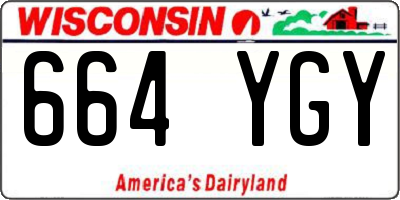 WI license plate 664YGY