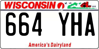 WI license plate 664YHA