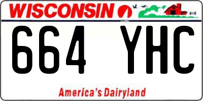 WI license plate 664YHC