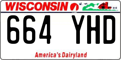 WI license plate 664YHD