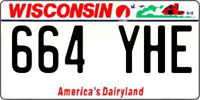 WI license plate 664YHE