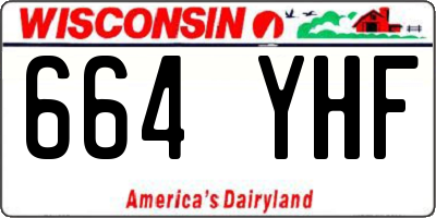 WI license plate 664YHF