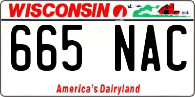 WI license plate 665NAC