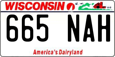 WI license plate 665NAH