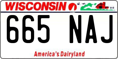 WI license plate 665NAJ