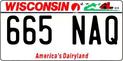 WI license plate 665NAQ