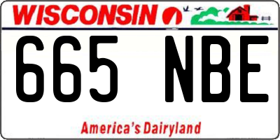 WI license plate 665NBE