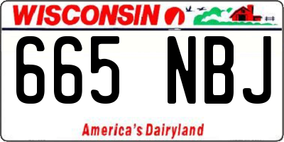 WI license plate 665NBJ