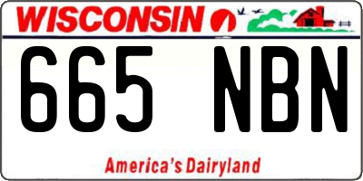 WI license plate 665NBN