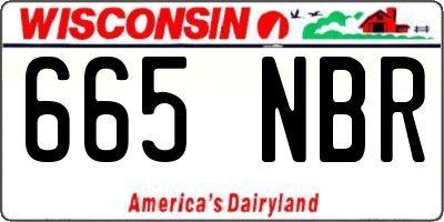 WI license plate 665NBR