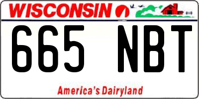 WI license plate 665NBT
