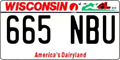 WI license plate 665NBU
