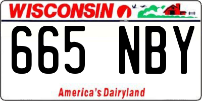 WI license plate 665NBY