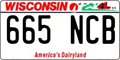 WI license plate 665NCB