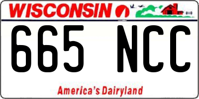 WI license plate 665NCC