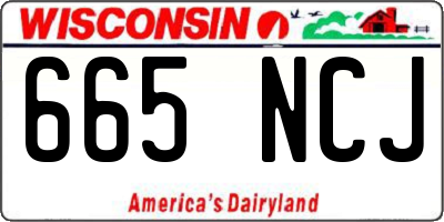 WI license plate 665NCJ