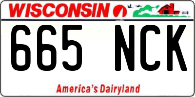 WI license plate 665NCK
