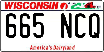 WI license plate 665NCQ