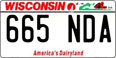 WI license plate 665NDA