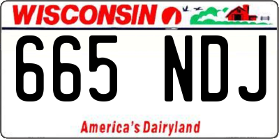 WI license plate 665NDJ