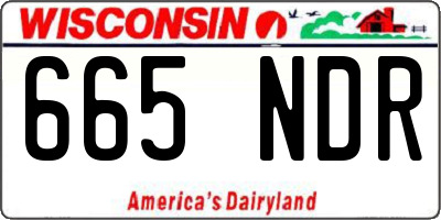 WI license plate 665NDR