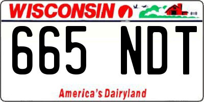 WI license plate 665NDT