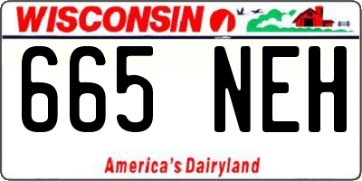 WI license plate 665NEH