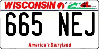 WI license plate 665NEJ