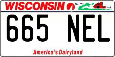 WI license plate 665NEL