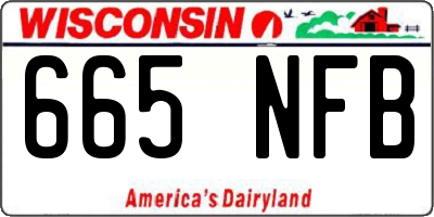 WI license plate 665NFB