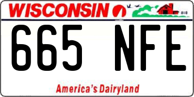 WI license plate 665NFE