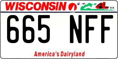 WI license plate 665NFF