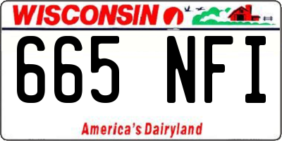 WI license plate 665NFI
