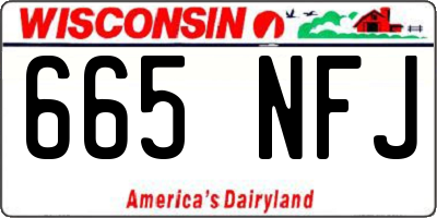 WI license plate 665NFJ