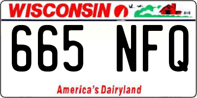 WI license plate 665NFQ