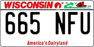 WI license plate 665NFU