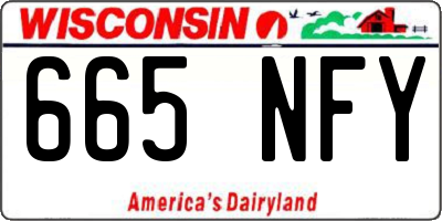 WI license plate 665NFY