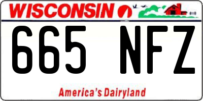WI license plate 665NFZ