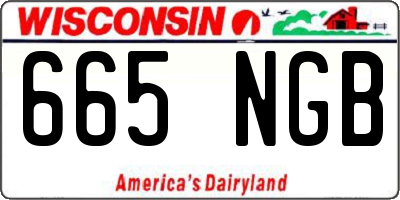 WI license plate 665NGB