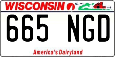 WI license plate 665NGD