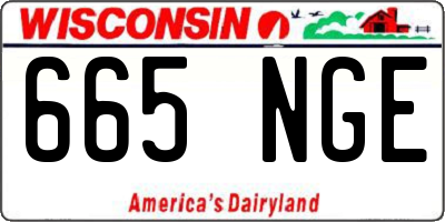 WI license plate 665NGE