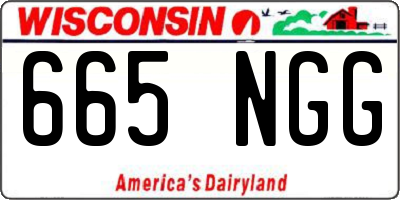 WI license plate 665NGG